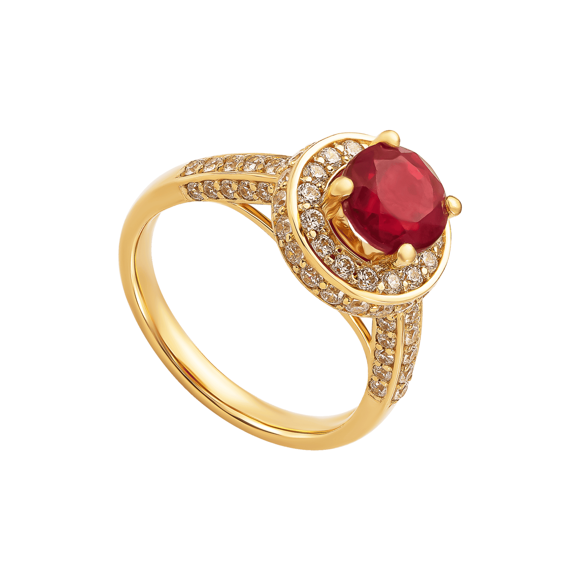 Nhẫn Vàng 18K đính đá Ruby PNJ RBXMY000993
