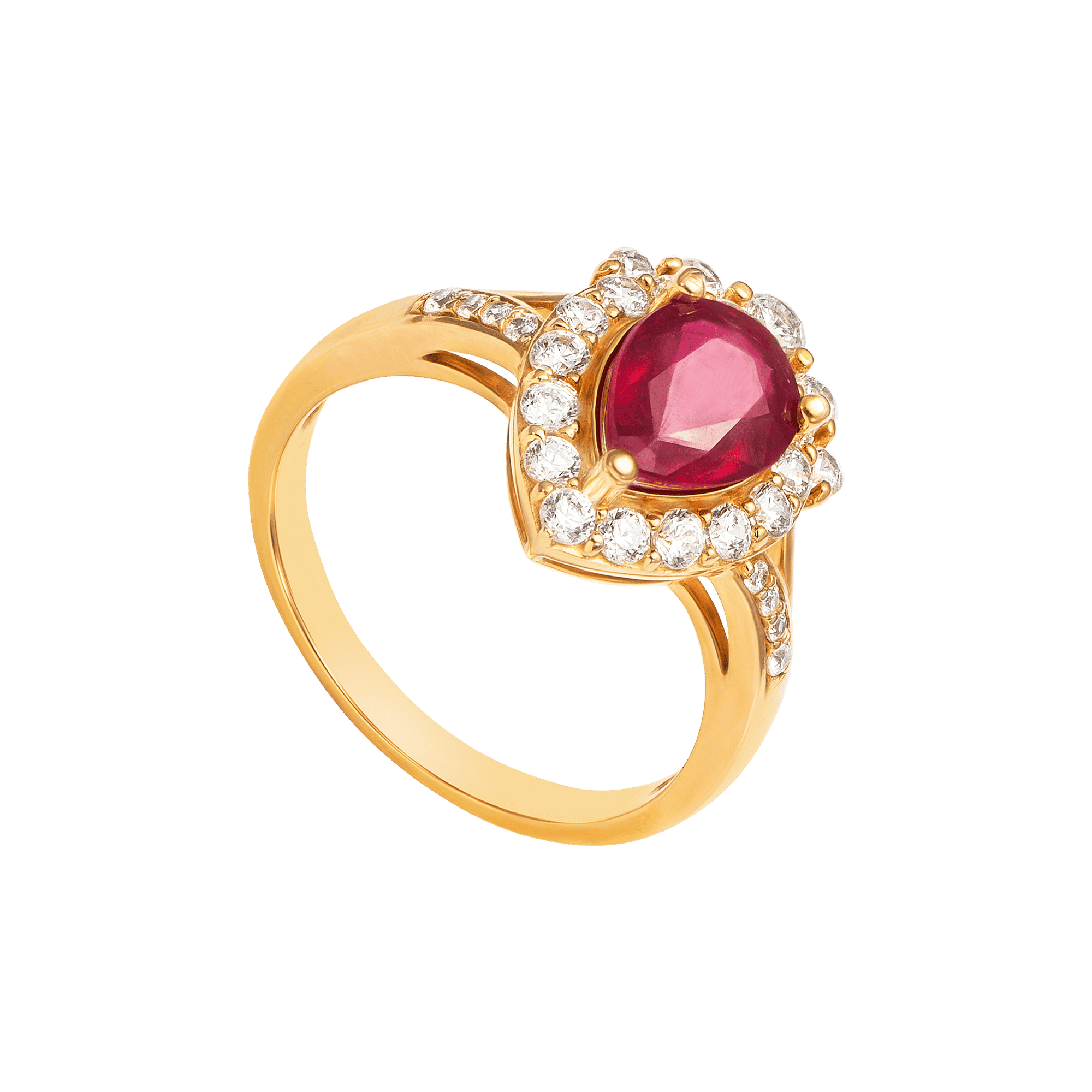 Nhẫn Vàng 18K đính đá Ruby PNJ RBXMY000832