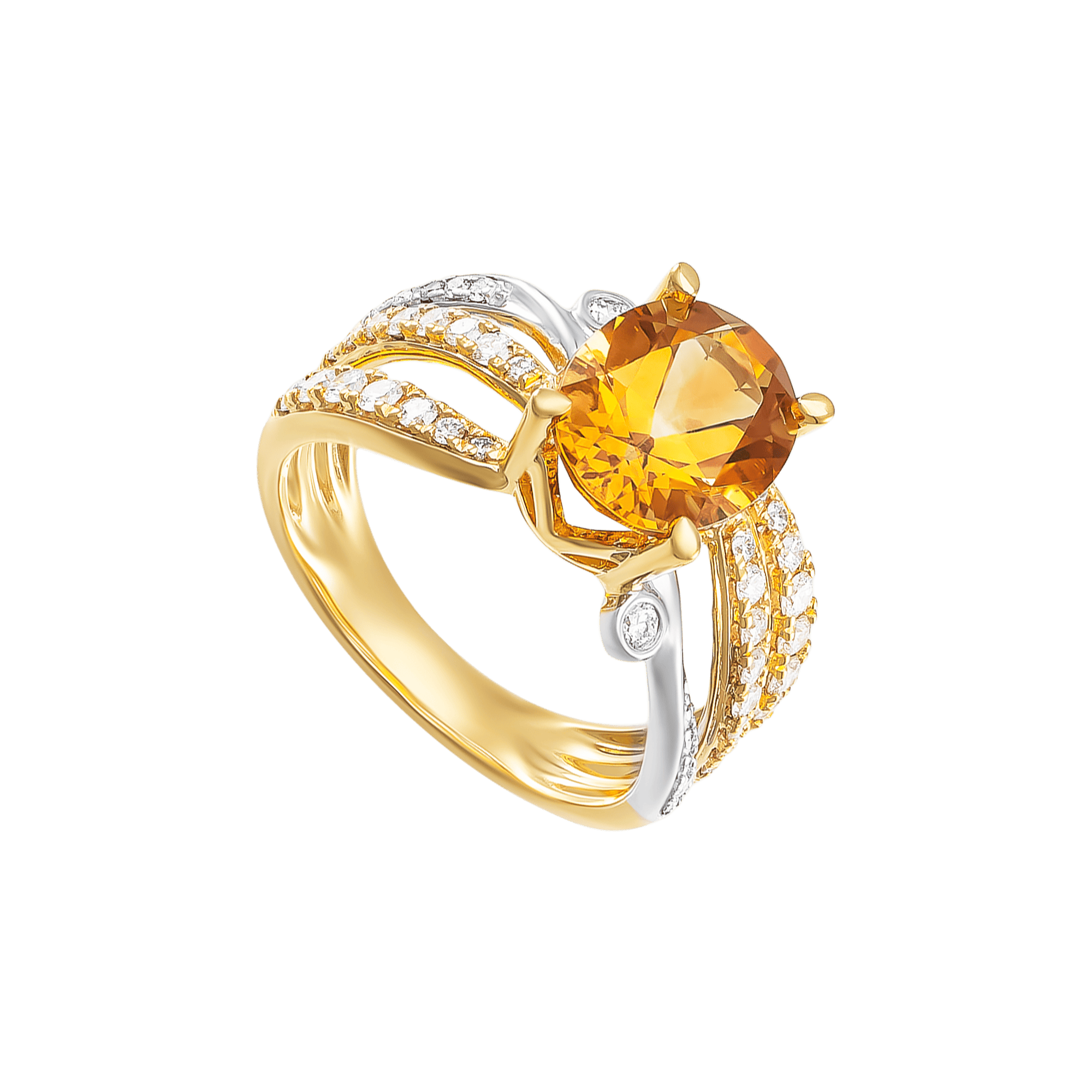 Nhẫn Vàng 14K Đính đá Citrine PNJ Masterpiece CTDDC000011