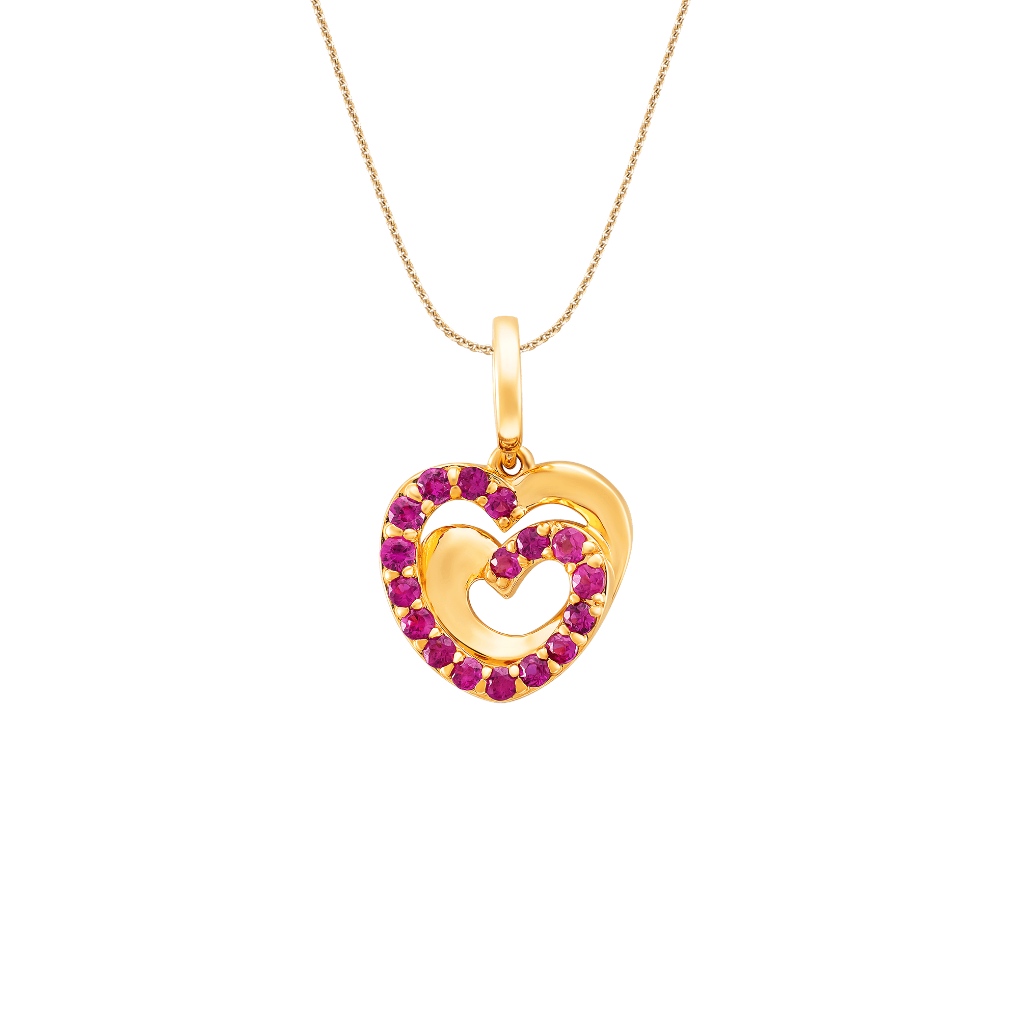 Mặt dây chuyền Vàng 10K Đính đá Ruby PNJ RBRBY000007